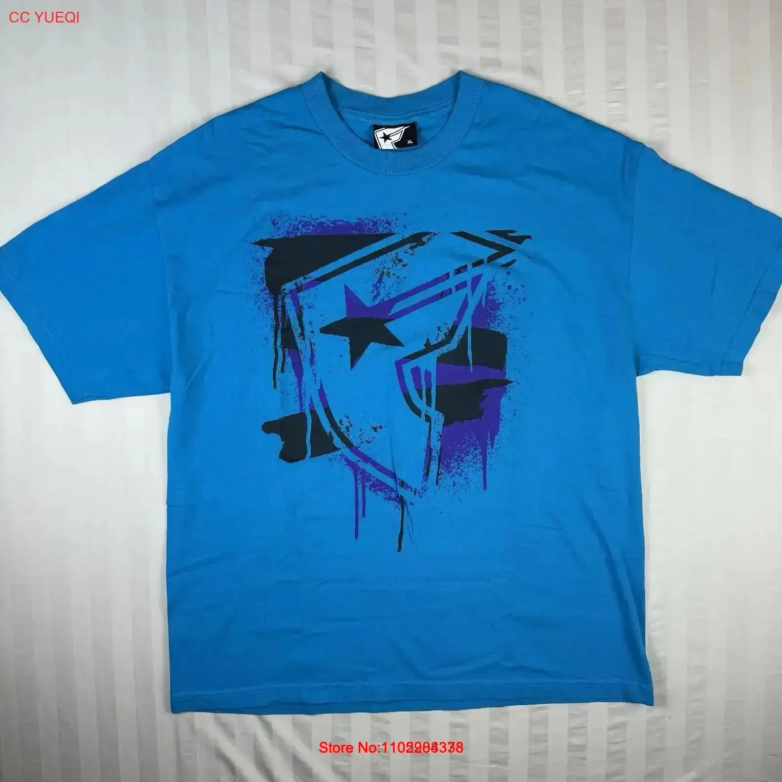 Vintage Y2K Famous Stars And Straps T Shirt XL Big Print Aop Killer Distribution Washed Versatile Casual graphic vintage Unisex
