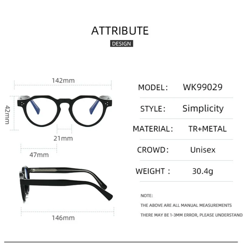 XBORA 2026 TR90 Retro Round Men's and Women's Black Sunglasses Fashion Casual Trendy High-Quality Daily Frame Hot Sale LD-9902