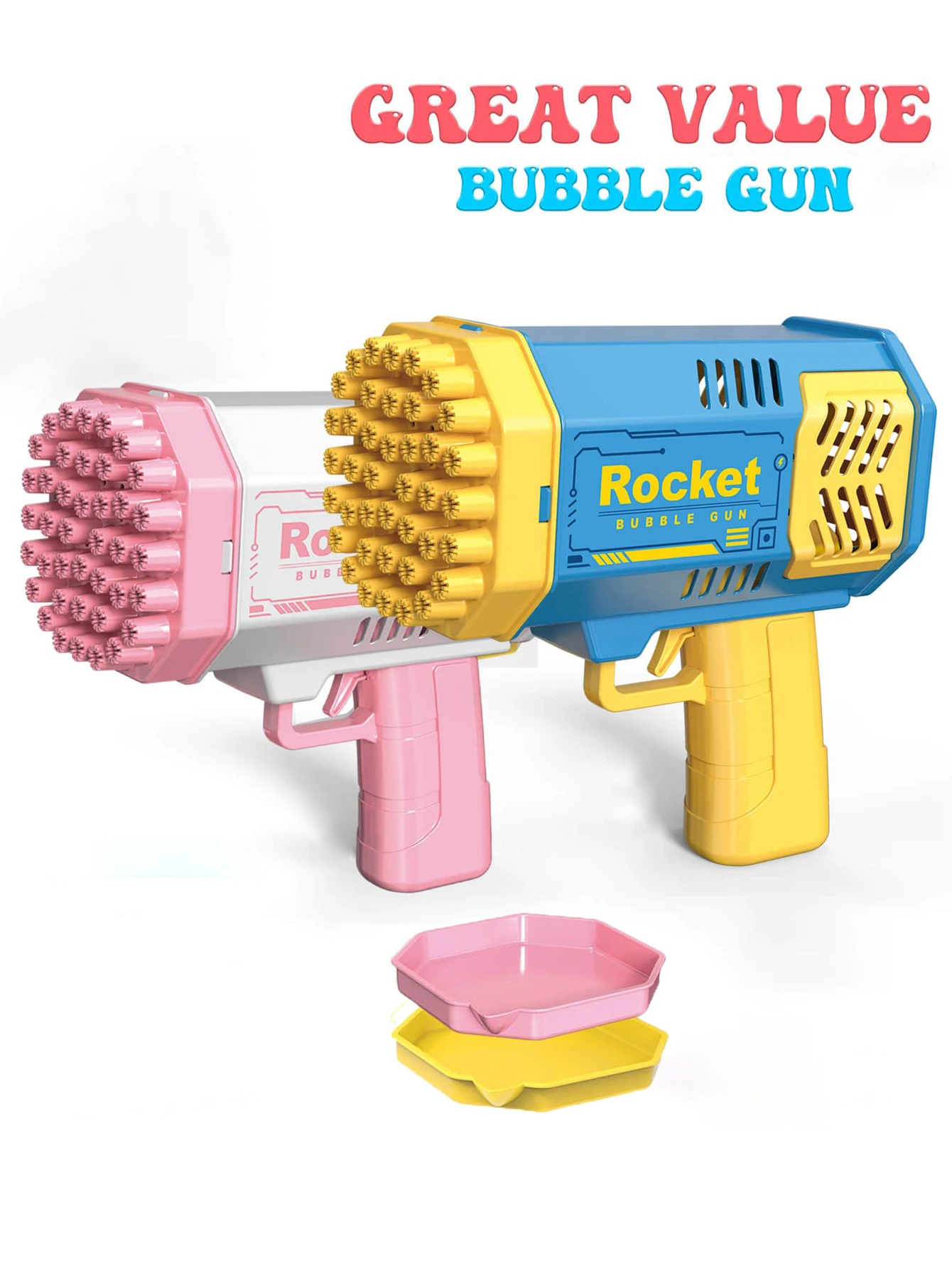 Lance-roquettes électrique Portable à 40 trous, pistolet à bulles automatique, jouet cadeau d'anniversaire pour fête (sans bulle d'eau)