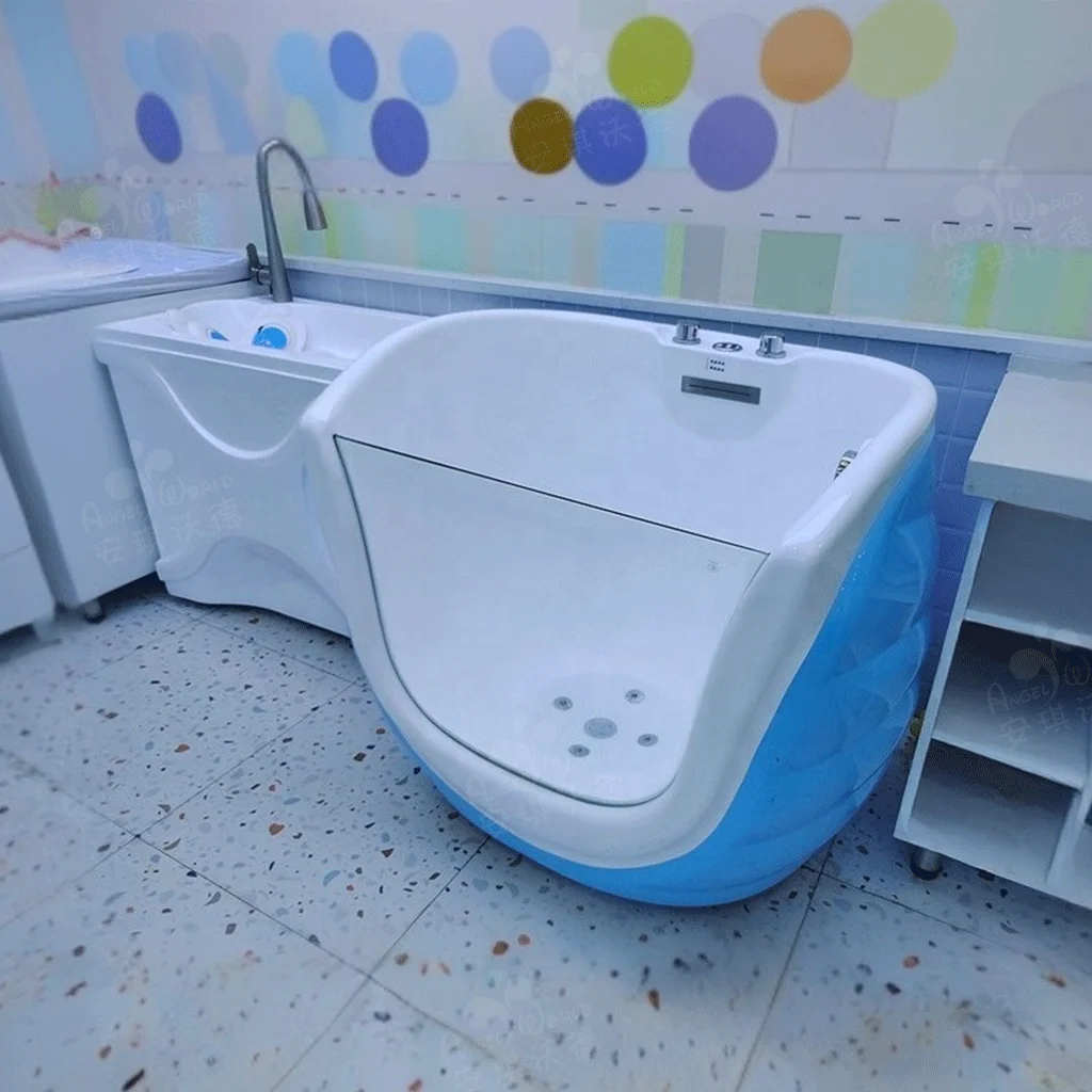 New Modern Conch Type Single-sided Glass Thermostatic Massage Multi-functional Acrylic Whirlpool Baby Bathtub