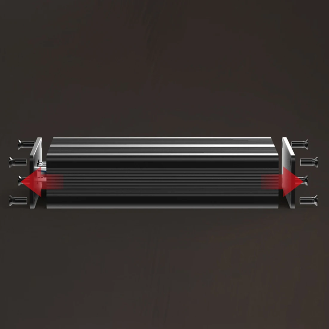 Kotak Proyek Listrik Penutup Aluminium Tipe Terintegrasi Cangkang PCB Hitam 55x19x80mm Kotak Distribusi Amplifier DIY