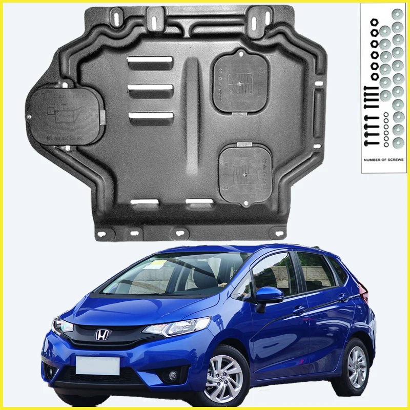 For Honda FIT 2014-2020 Black Under Engine Guard Plate Splash Shield Mud Fender Cover Mudguard Protector