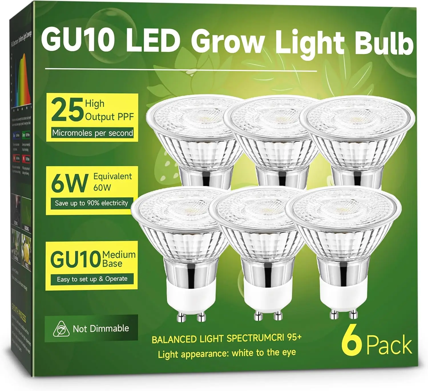 6W Led GU10 Grow Li…