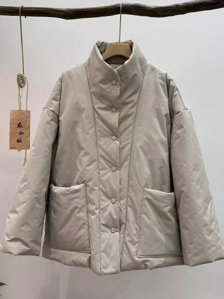 

Осень/зима 2022, новая женская хлопковая куртка, свободная однобортная хлопковая куртка для пригородных поездок