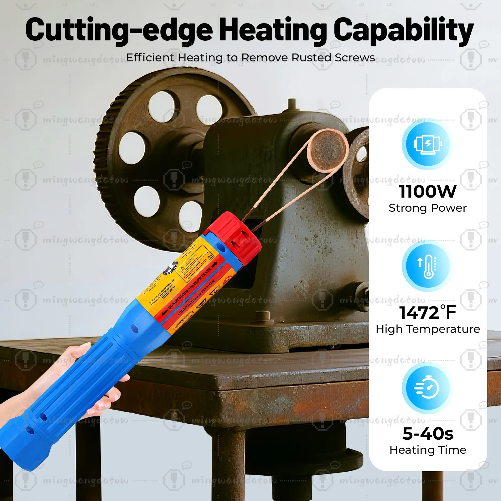 Magnetic Induction Heater Kit, Flameless Heat Induction Tool for Screw Removing, Handheld Induction Heater Tool Kit