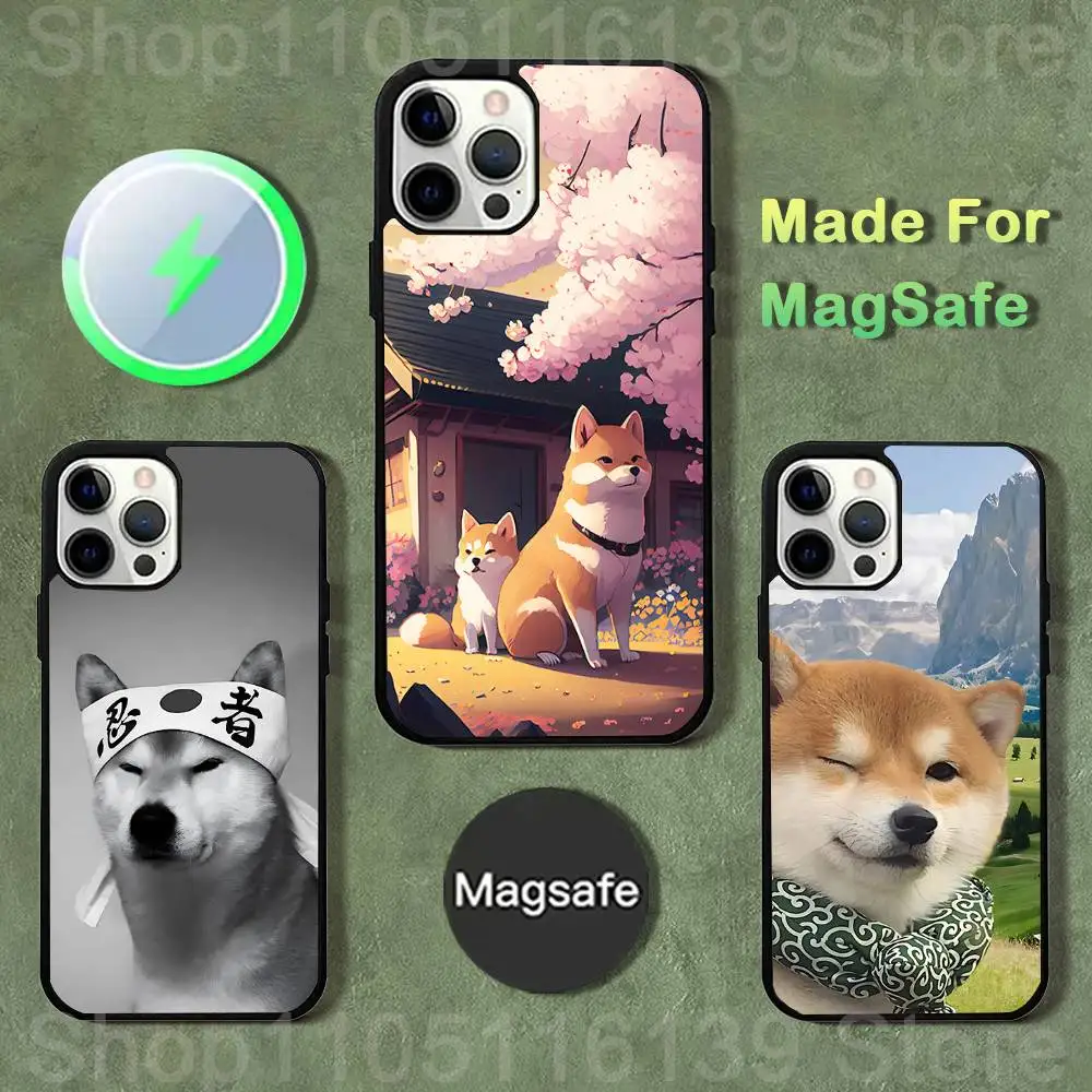 

Cute Shiba Inu Phone Case For iPhone 17,16,15,14,13,12,11,Pro,Max,Plus,Mini,SE4,E Magnetic Magsafe Wireless Charging