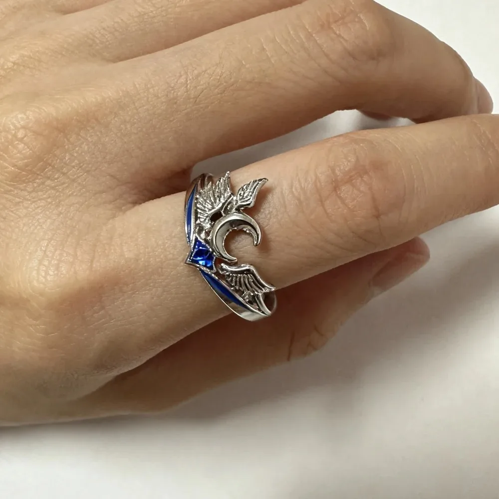 Game Genshin Impact Columbina Ring Cosplay Metalen Verstelbare Ringen Hip Hop Unisex Mode Vinger Ring Volwassen Partij Props