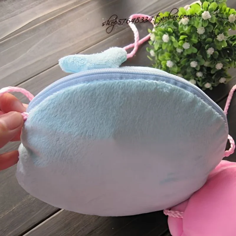 Sanrio pequenas estrelas gêmeas dos desenhos animados kawaii rosa e azul cabeça grande mochila de pelúcia macia ao ar livre jogar crossbody saco menina presente de fim de semana