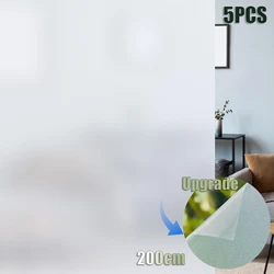 1-5PCS 2M Window Privacy Film Frosted Glass Window Film Static Cling UV Blocking Window Clings Opaque Window Coverings for Home