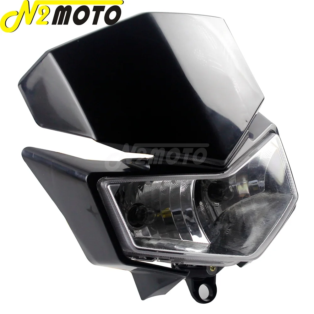 Black Blue Headlight Fairing For Kawasaki KLX250 KLX250S D-Tracker X 250 KLX250SF Dirt Bike Motocross Supermoto Twin Front Lamp