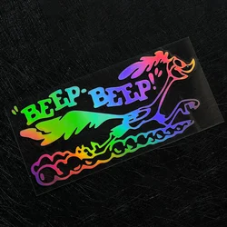 Road Runner Reflective Stickers Cartoon OldFast Car Truck Motorcycle Scooter Body Fuel Tank Windshield Vinyl Decal Accessories