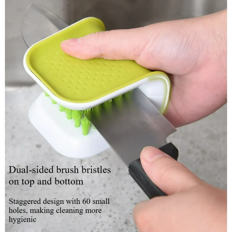 U-Shaped Double Sided Cleaning Brush Foldable Sponge Scrubber Tool for Car Seat Belt, Tableware & Household Gap Cleaning