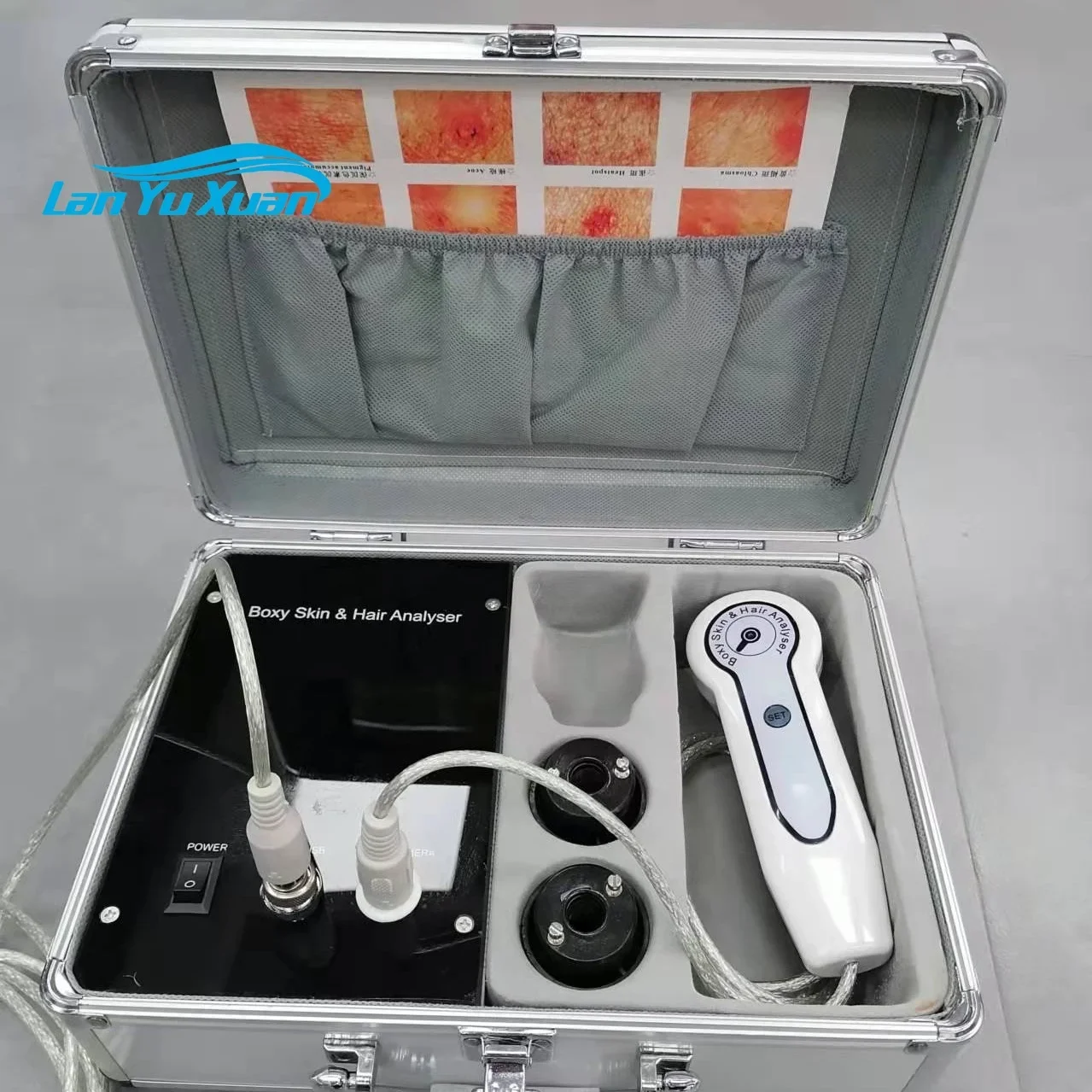 Southeast Asia Hot sale portable aluminum case beauty salons use boxy skin hair analyzing system Machine