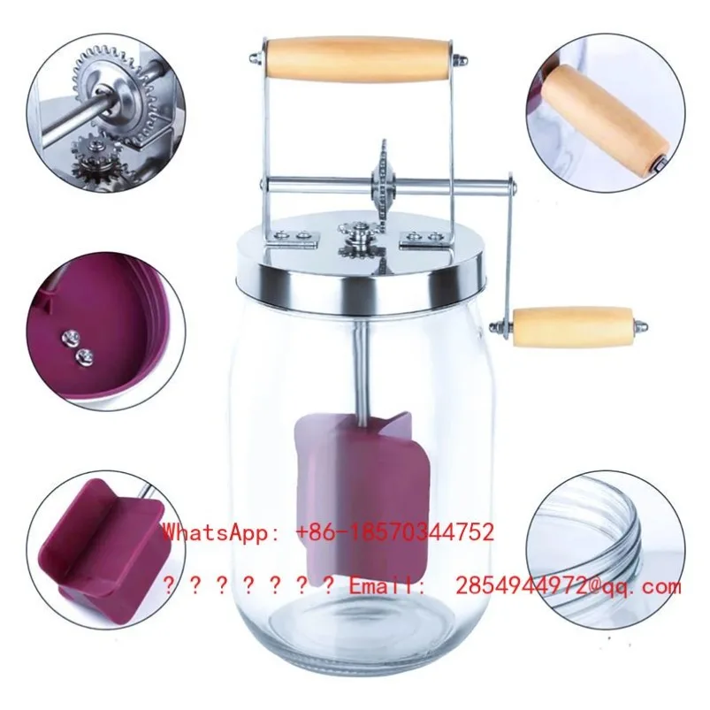 Butter Ghee Mixer Nordic Milk Mixer Cream Beater Hand Crank Large Capacity