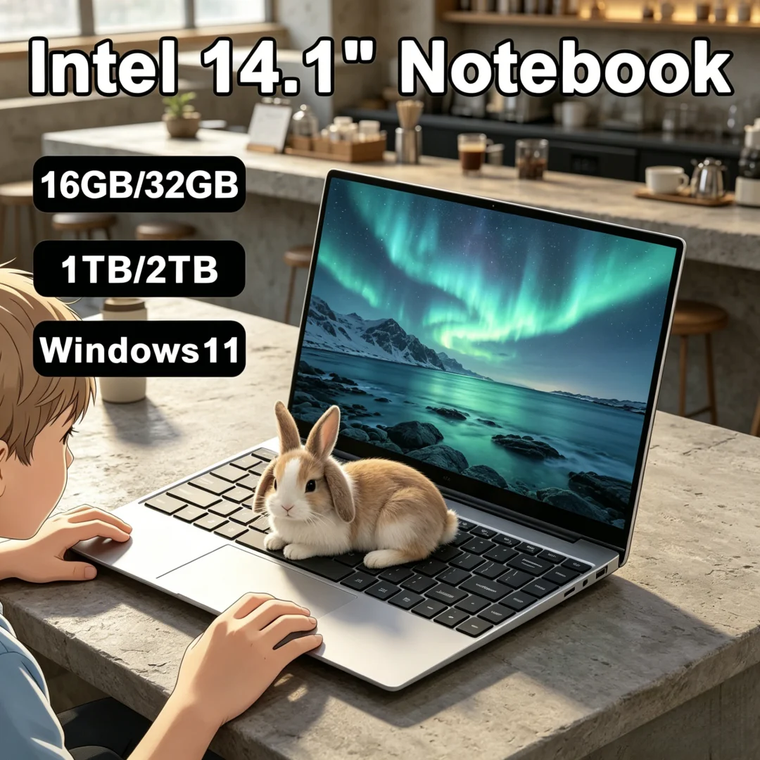 Immaculate 2026 Top-Level Intel Laptop Computer 14.1 Inch FHD Gaming Laptops Windows 11 SSD 2TB DDR4 16/32GB PC Notebook 1920*10
