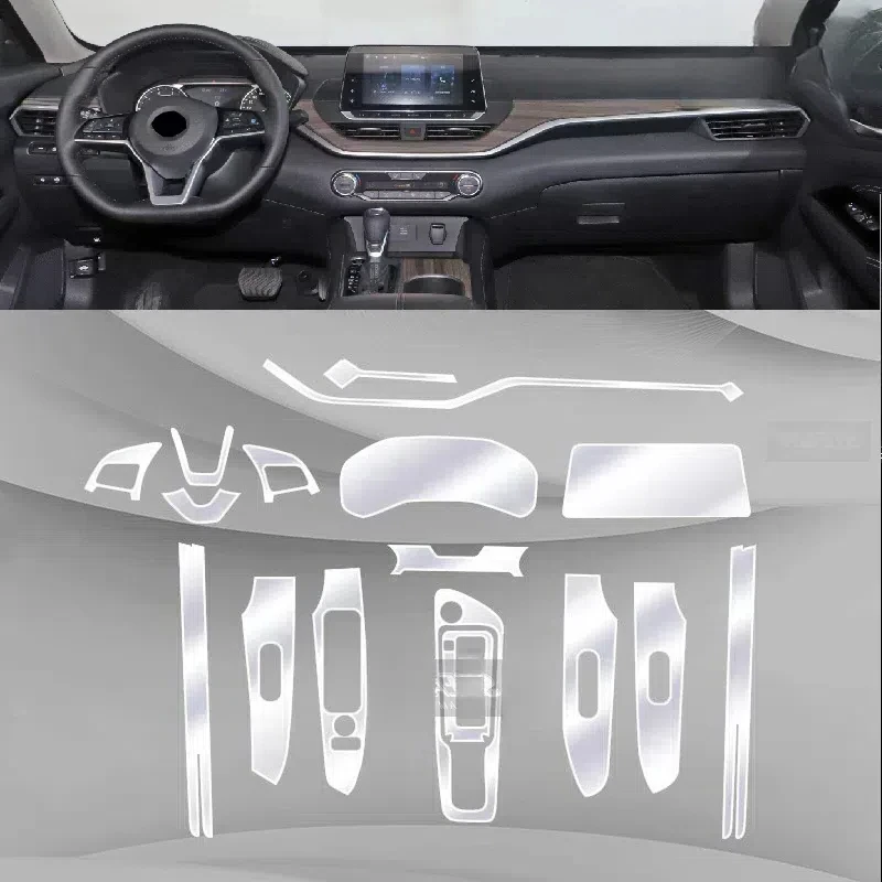 For Nissan Teana Altima 2019-2022 2023Car Interior Center Console Transparent TPU Protective Film Anti-scratc Repair Accessories