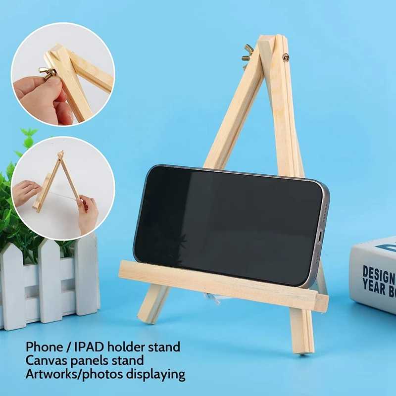 12PCS Wood Easels Tabletop Easels Art Craft Painting Easel Stand For Artist Adults Students