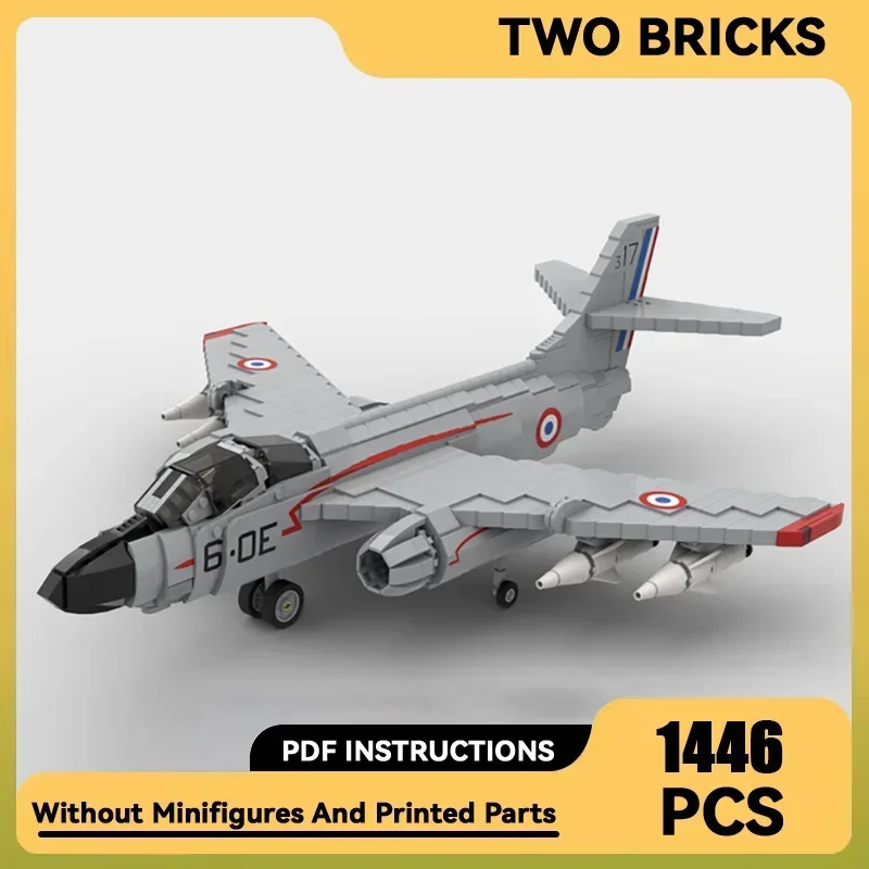 Military Model Moc Building Bricks 1:35 S.O. 4050 Vautour IIN Fighter Technology Blocks Gifts Christmas Toys DIY Sets Assembly