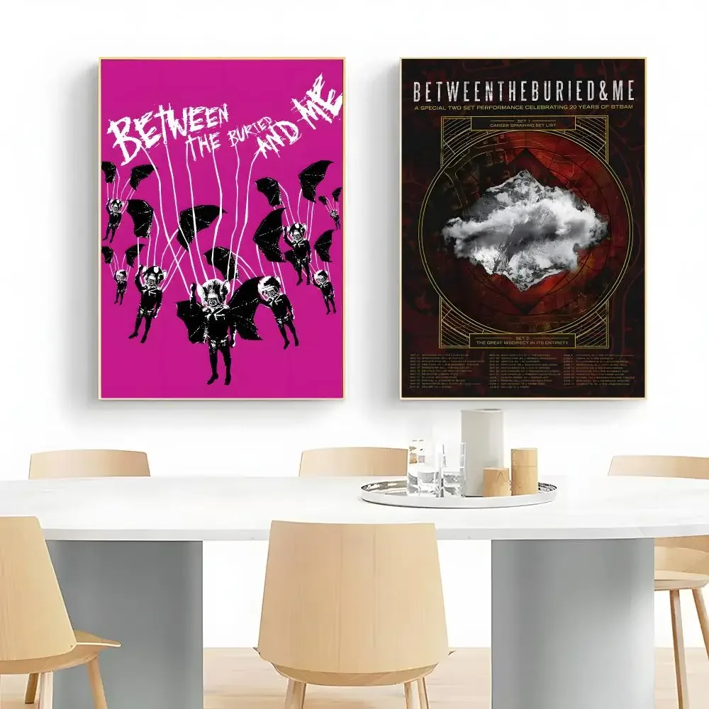 Progressive Metal Band B-Between The Buried And Me Poster Frameless Peel-and-Stick Removable Wall Art Print