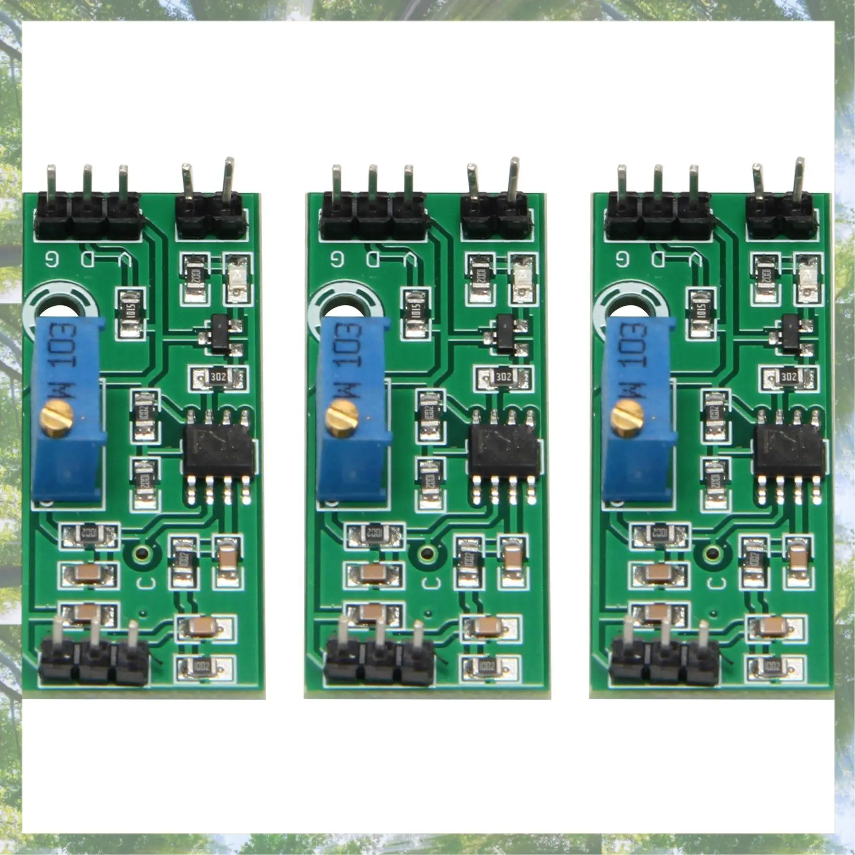 Premium-3Pcs LM393 3.5-24V Voltage Comparator Module With LED Indicator High Level Output Analog Comparator Control
