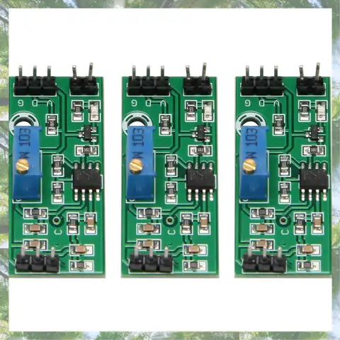 Premium-3Pcs LM393 3.5-24V Voltage Comparator Module With LED Indicator High Level Output Analog Comparator Control