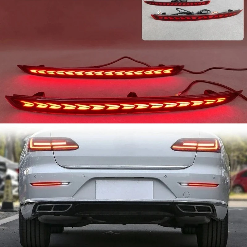 

For Volkswagen Arteon 2019-2025 Car Led Rear Bumper Light Reflector DRL Dynamic Turn Signal Driving Brake Light Accessories