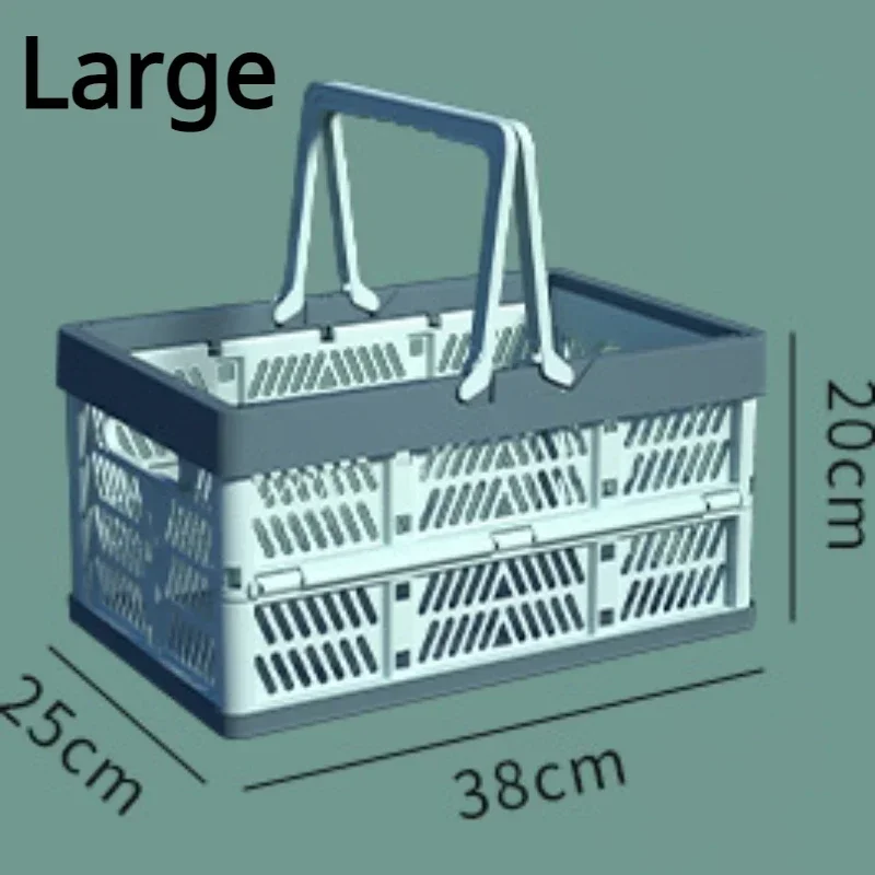 Składany pastelowy kosz do przechowywania Duży składany pojemnik do przechowywania z uchwytem do kuchni, salonu i organizacji na biurko
