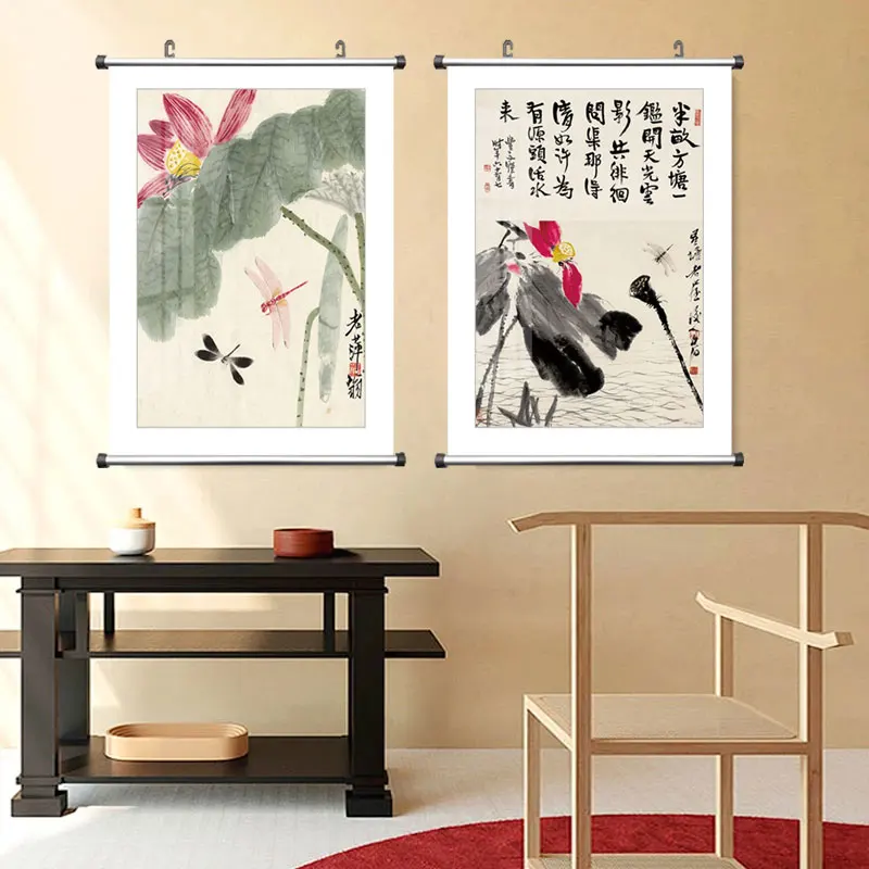 Traditional Chinese Folk Abstract Qi Baishi Wall Art Canvas Paintings Posters Pictures Prints For Office Living Room Home Décor