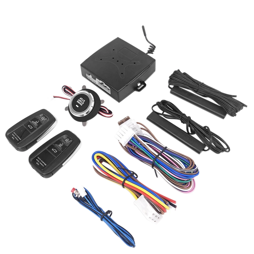 

12V Car One-Key Start System Keyless Entry Remote Control Pre-Cooling and Pre-Heating PKE Engine Start Alarm