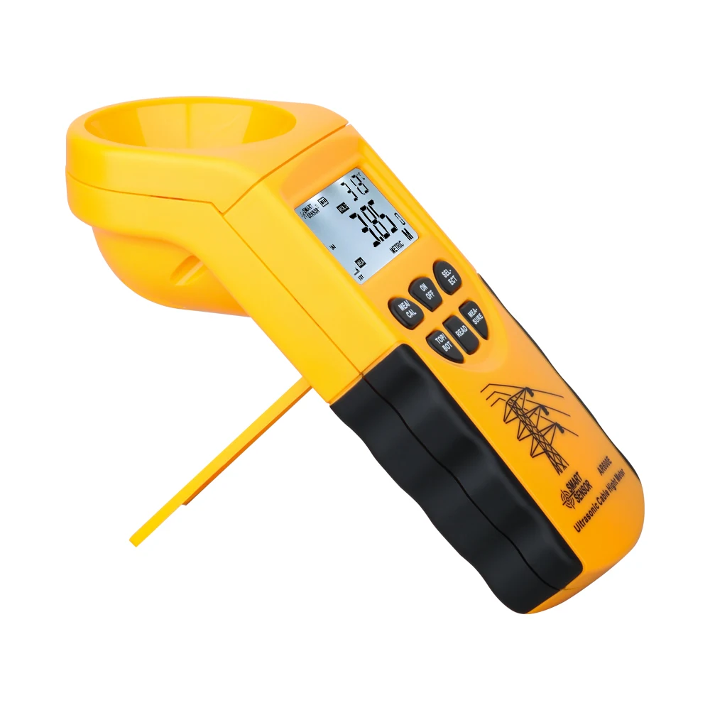 Ultrasonic Cable Height Meter 6 Cables Measurement with LCD Display Height Measuring Instrument Height Cable Tester