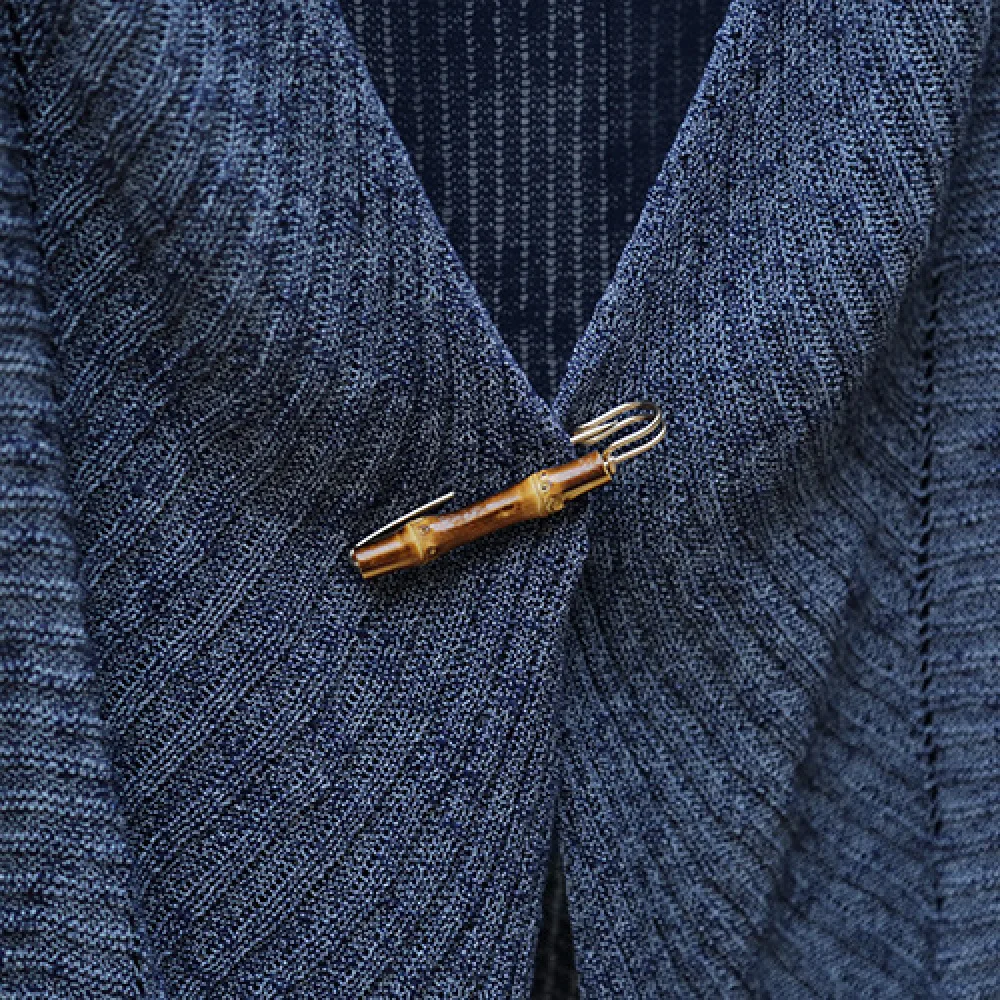 Elegant Bamboo Joint Brooch Pin Multi Functional Sweater Shawl Clip Retro Style Decorative Women Accessory DIY