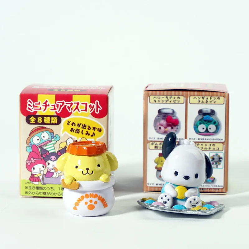 Retro Wind Vintage Candy Store Sanrio Figuren Hallo Kitty Cinna moroll Melodie Kuromi Blind Box Anime Figur Geschenke Kawaii Spielzeug