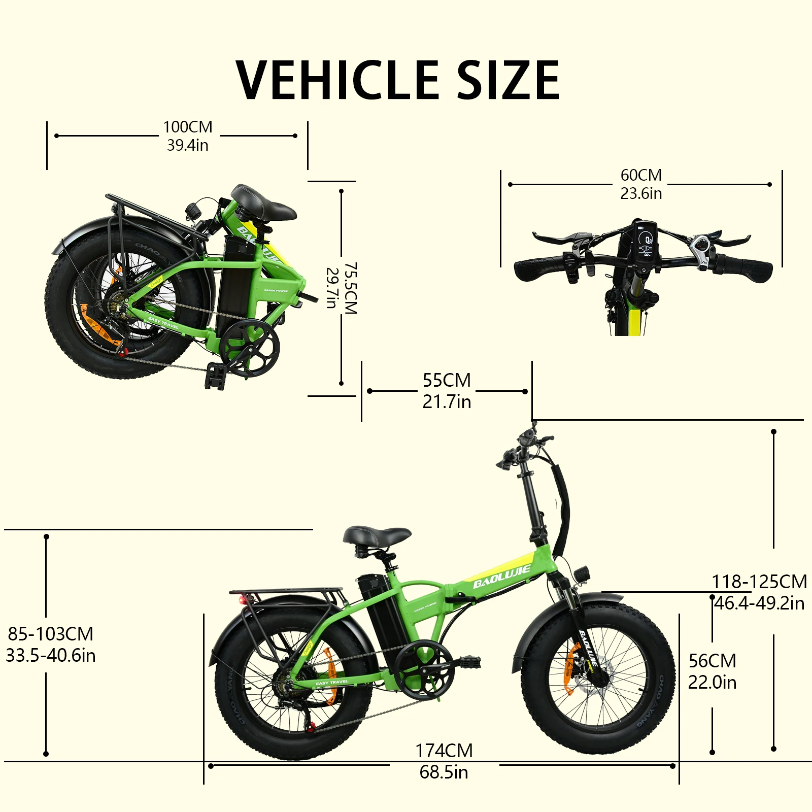 EU Stock Ebike 750W motor snow electric bicycle 48V13AH lithium battery electric bike 20 inch 4.0 fat tire folding electric bike