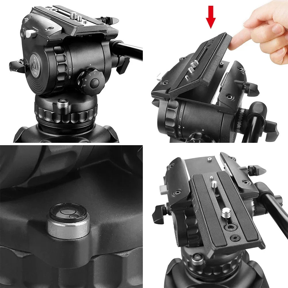 

В НАЛИЧИИ Штатив E-IMAGE EG06C2 из углеродного волокна с жидкостной головкой для подставки для камеры