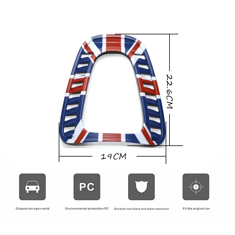 Union Jack Car Air Conditioning Outlet Decoration Sticker Cover For Mini Cooper S JCW Countryman F60 Auto-Styling Accessories