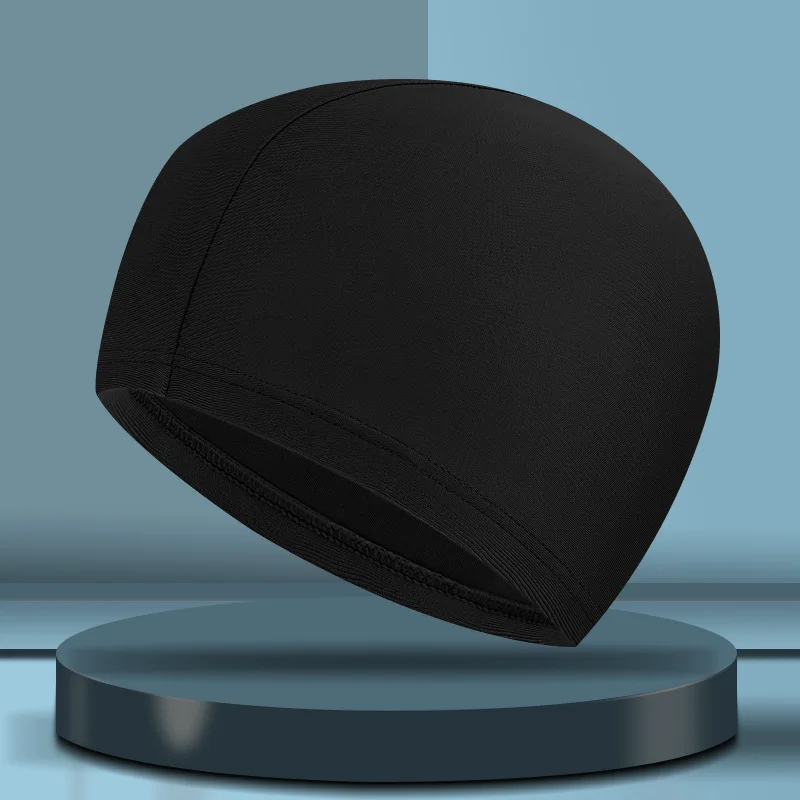 Men's Waterproof Swimming Cap Comfortable Fabric Ear Protection Cap Adult Spa Cap Swimming Gear