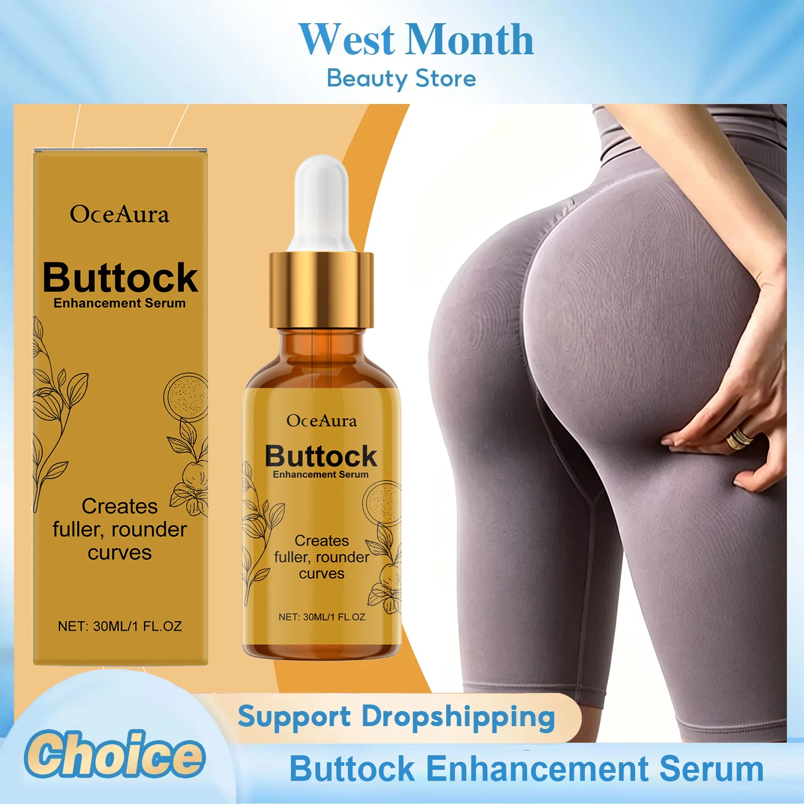 Hip Enhancement Serum Enhance Elasticity Improving Relaxation Buttock Enlargement Relieve Roughness Tightening Plump Body Care