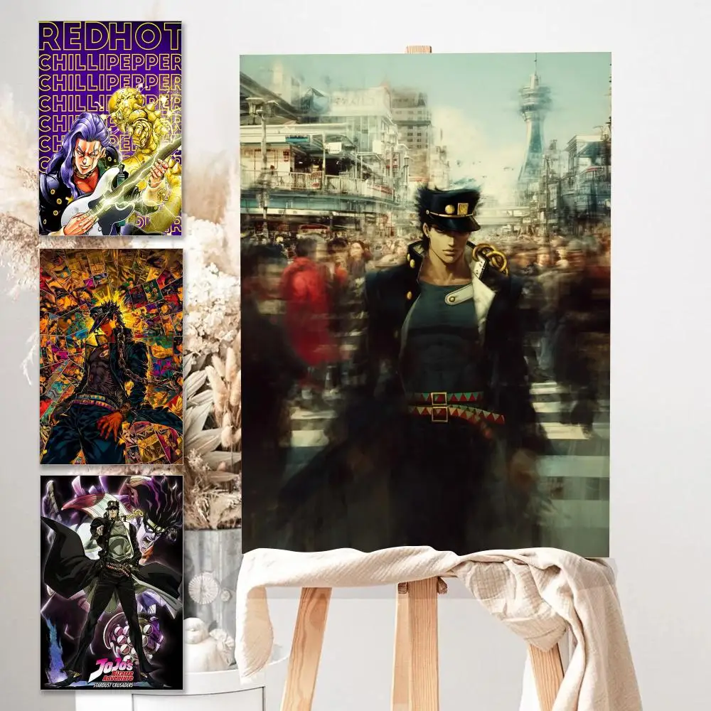 Poster HD Anime Hot Theme Singer/OST/Movie-Waterproof Self-Stick Home Decor J-Jotaro Kujo Jojo Bizarre