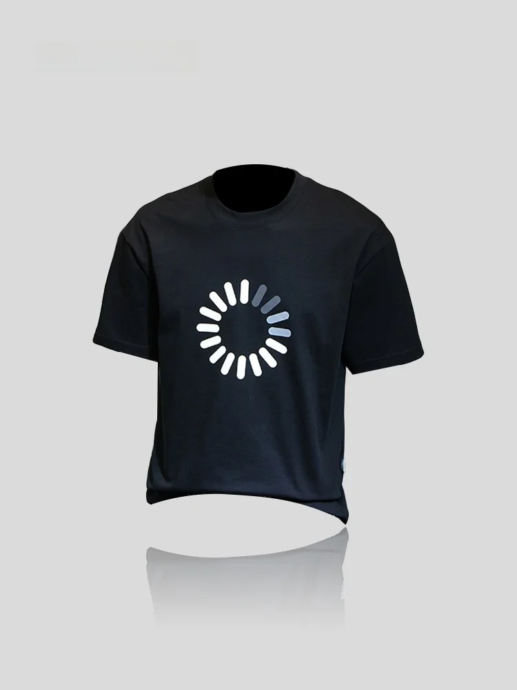IT  Loose Short Sleeve T-Shirt round Neck Printed Half Sleeve Versatile Youth Fashionable Summer New Style Korean Version