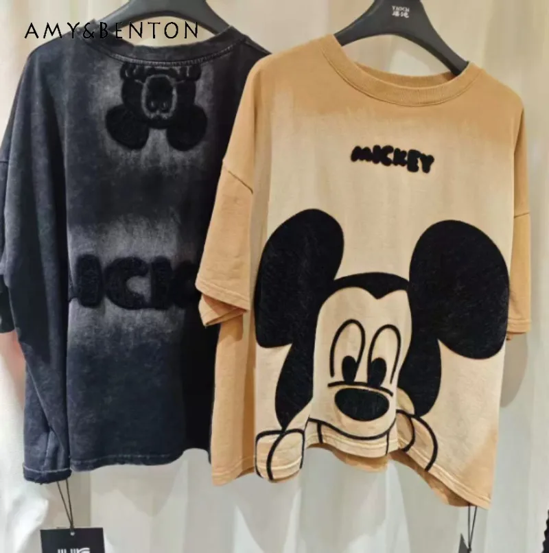 

Trendy Brand Short Oversized Tops Women Fashion Loose Casual Y2k Tshirts European American Style Women's Clothing Kawaii T-shirt