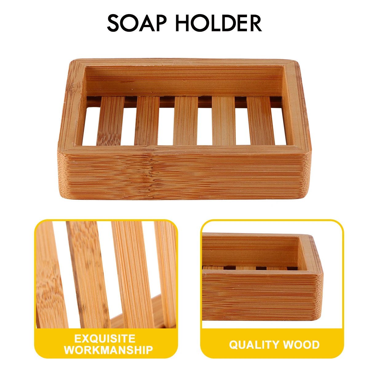 1Pcs Wooden Soap Container Premium Draining Design Sanitary Travel Essential Water Filtration Structure Soap Tray Drying Tools