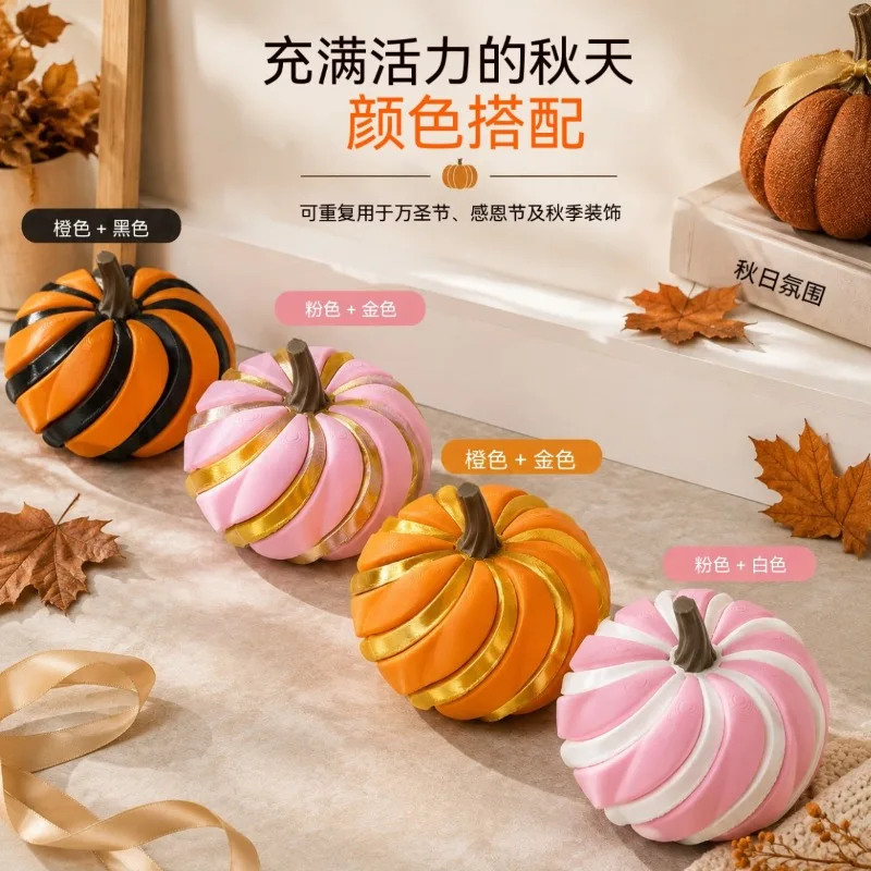 3D Printed Halloween Pumpkin Ornament Decompression Toy Decorative Penetrating Pumpkin Decompression Toy