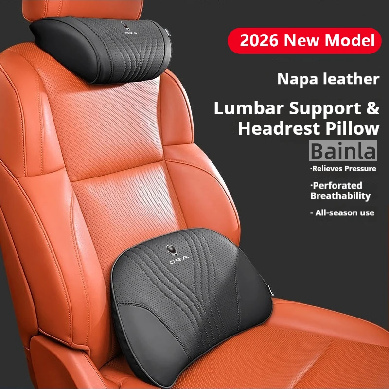 2026 NEW Car Headrest, For GWM ORA 03 07 GOOD CAT GT EV, Car Neck Pillow Waist pillow Neck Support Seat Car interior Accessories
