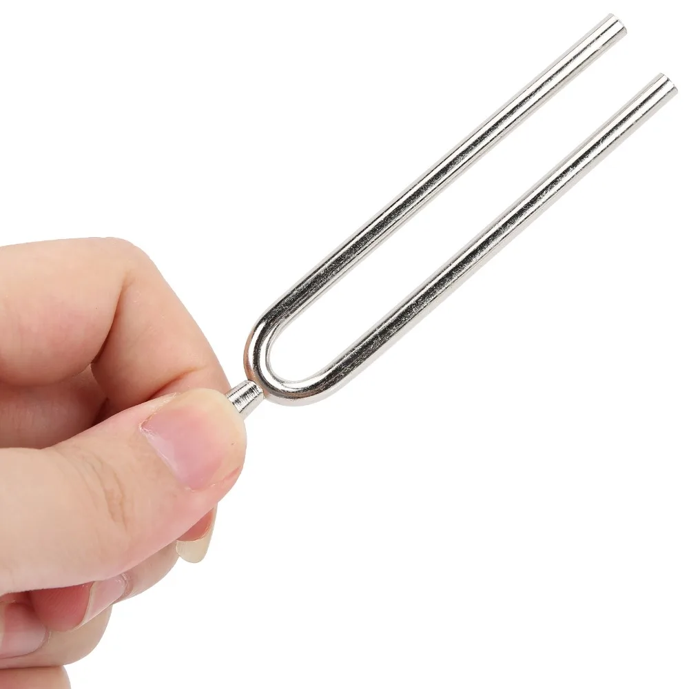 2PCS 440Hz Tuning Fork Silver Color Standard A 440Hz Tuning Fork Steel Sound Reference Tool Music Instrument Calibration