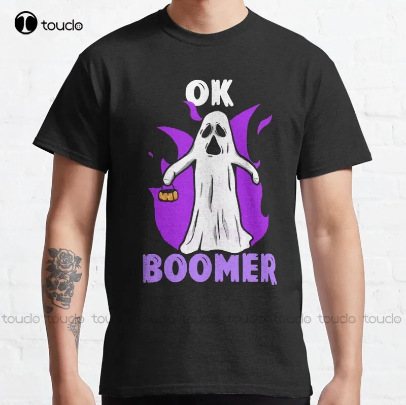 

Новая классическая футболка Ok Boomer, футболка для мужчин, хлопковые футболки, индивидуальные футболки Aldult для подростков, унисекс, футболки с цифровой печатью