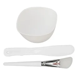 Silikon yüz maskesi kasesi yumuşak kafa yüz maskesi fırçası Spatula 3-piece Set DIY yüz maskesi karıştırma aracı seti güzellik bakım aracı