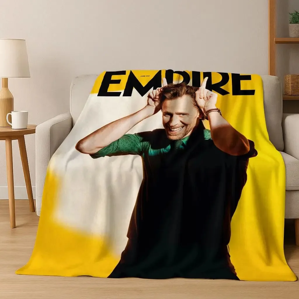 Tom Hiddleston Art Actor Star Flannel Blanket,Cozy Soft Throw Blanket for Home Bedroom Bed Sofa Picnic Office Cover Kids Gift