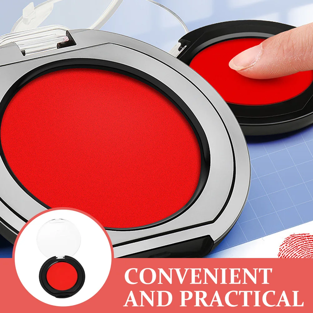 Mini Round Ink Pad Portable Oil-Based Stamp Pad for Office Financial Documents Reusable File Stamping Accessory