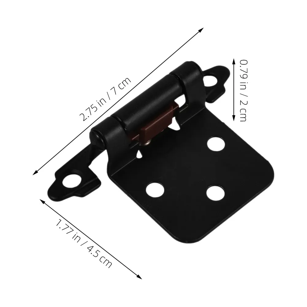 2Pcs Half-Overlay Self-Closing Cabinet Door Hinges Steel Furniture Rv Cabinet Hardware Heavy Duty Hinges for Trailer Camper