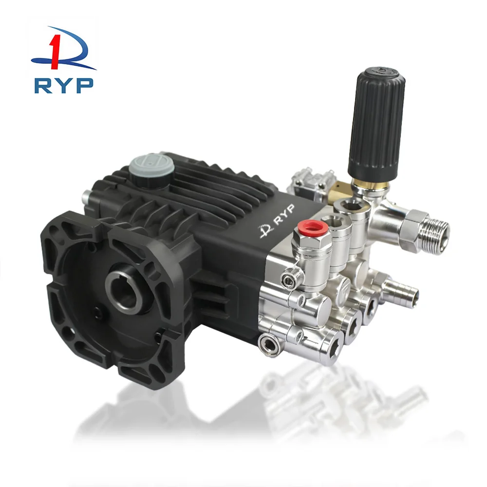 RYP 1450PSI 12.3L/min 100BAR Nickel Plated Brass Adjustable Pressure High Pressure Plunger Water Pump
